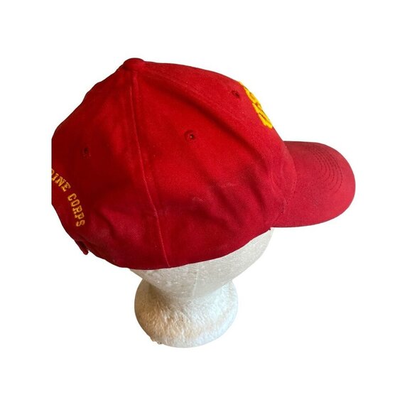 Red USMC United States marines Embroidered Logo Hat Cap Adjustable - Picture 6 of 10